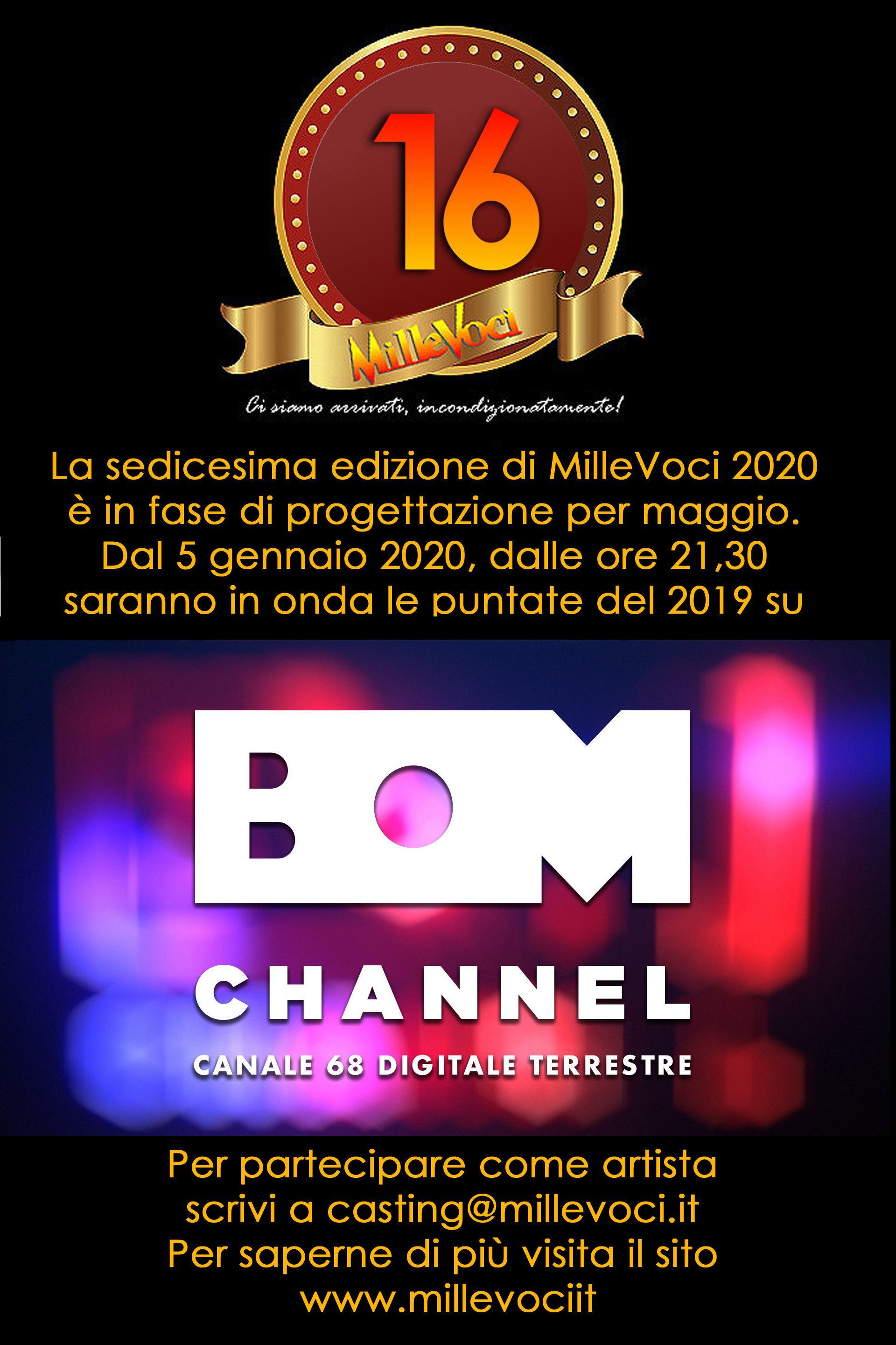 CI VEDIAMO IN TV NAZIONALE