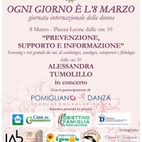 Pomigliano d'Arco festeggia la donna: musica, prevenzione, antiviolenza e make-up gratuiti in piazza