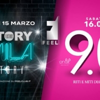  15/3 Victory 2Mila History, 16/3 Riti & Miti Anni 90 al Feel Club 