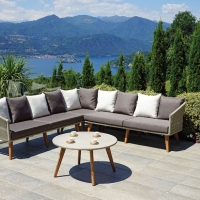 Corner Set Genova di Greenwood.  Stile ricercato e maxi comfort per il giardino 