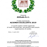 Assegnati i Sales Excellence Awards 2019: Attitude Ltd premiata come azienda eccellente 2019