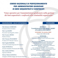 Al via il Corso Nazionale di perfezionamento per gli Amministratori Giudiziari di beni sequestrati e confiscati promosso dall’ODCEC Salerno 