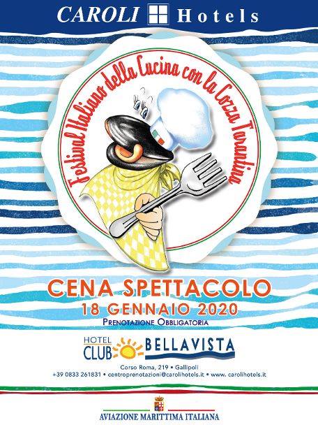 Il “Festival italiano della cucina con la cozza tarantina” riparte da Gallipoli con la ventesima edizione 	