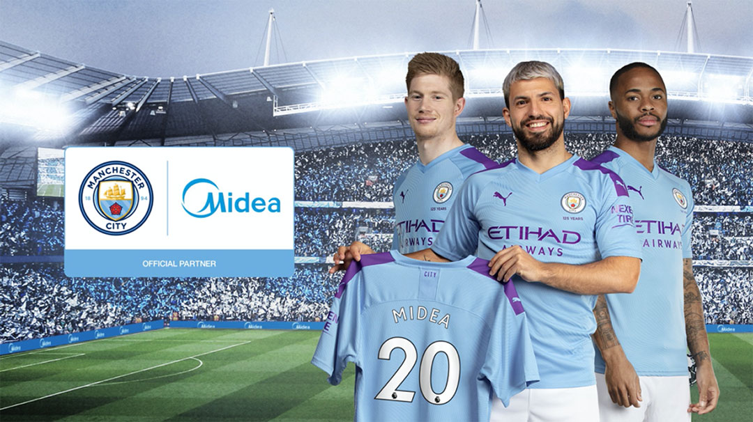 MANCHESTER CITY ANNUNCIA UNA PARTNERSHIP GLOBALE CON MIDEA,  COLOSSO NELLA PRODUZIONE DI ELETTRODOMESTICI