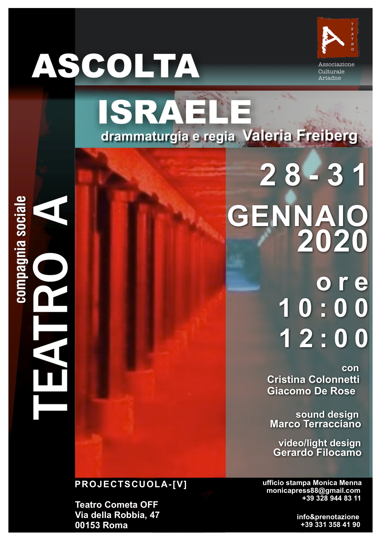 La Grande Storia raccontata ai ragazzi: “Ascolta Israele “ al teatro Cometa Off