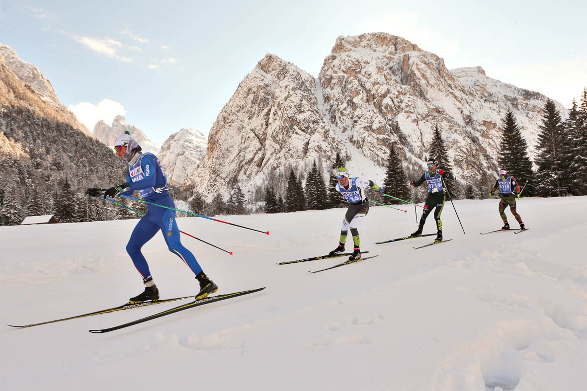 GRANFONDO DOBBIACO-CORTINA AL VIA. I CAMPIONI DEL DOUBLE POLING SUI BINARI DEL TRENINO