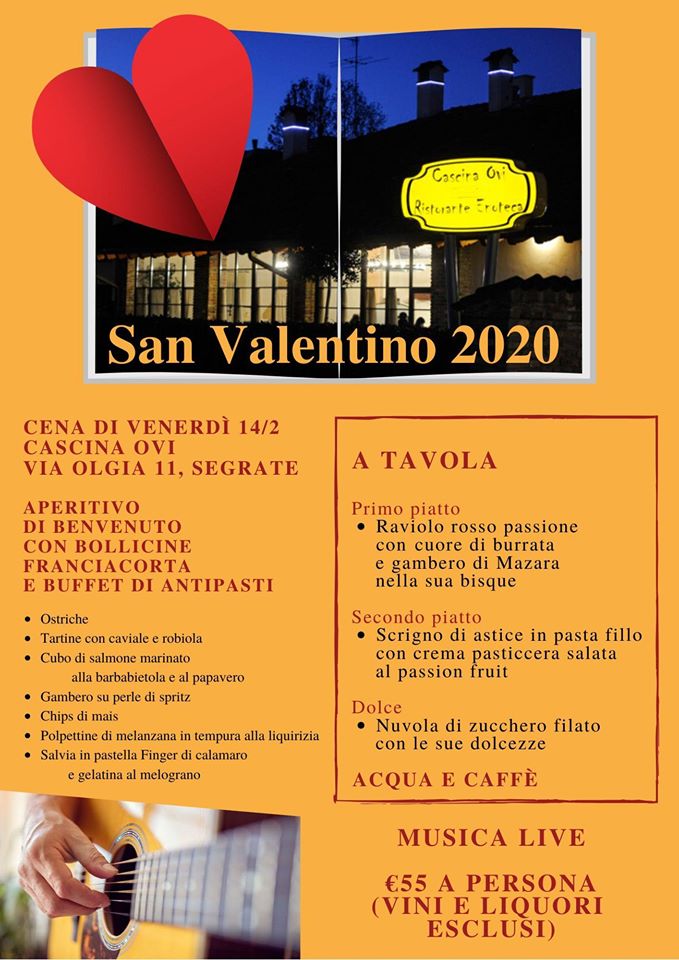 L'amore per il gusto si celebra a Cascina Ovi la sera di San Valentino