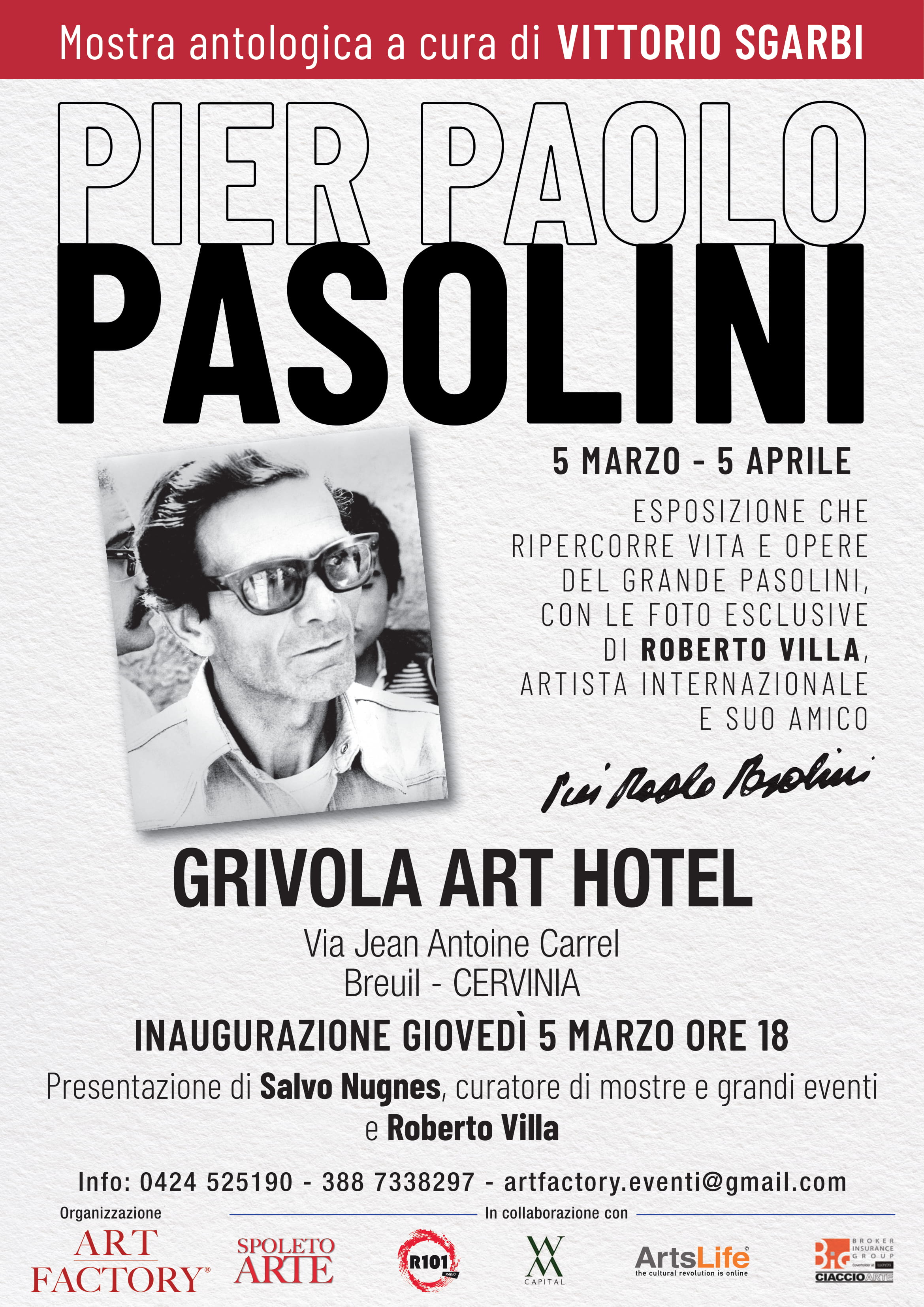 Pasolini in Cervinia: il vernissage della mostra slitta per l’ultimo decreto sul Coronavirus