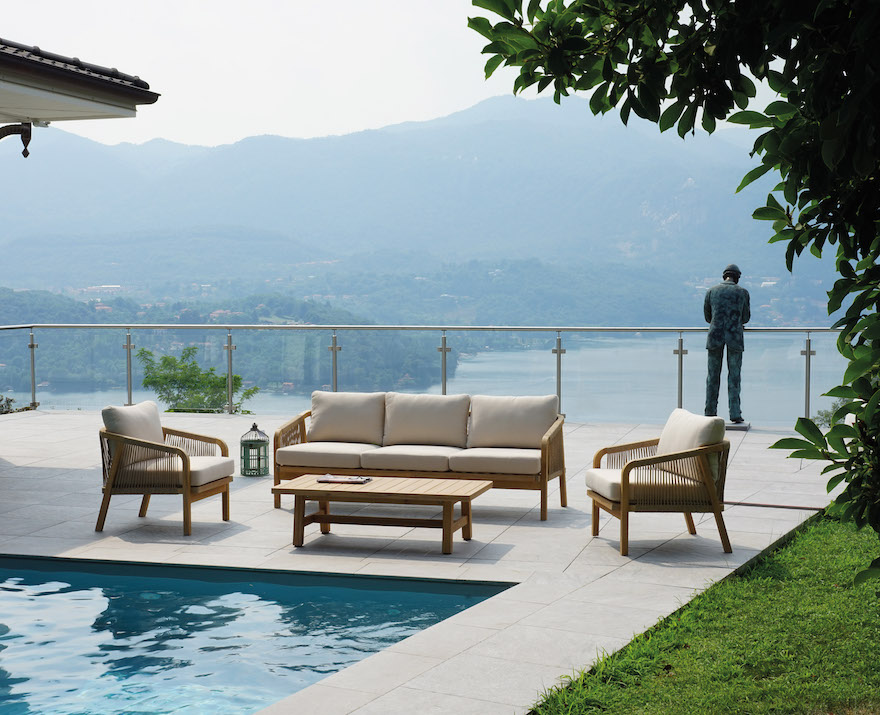 Set Lipsia di Greenwood.  Uno stile naturale per l’outdoor moderno.