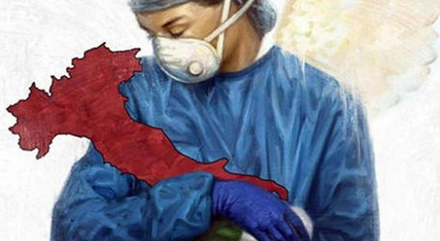 Un cuore colorato per ringraziare tutti gli operatori sanitari in prima linea nella lotta contro il coronavirus.