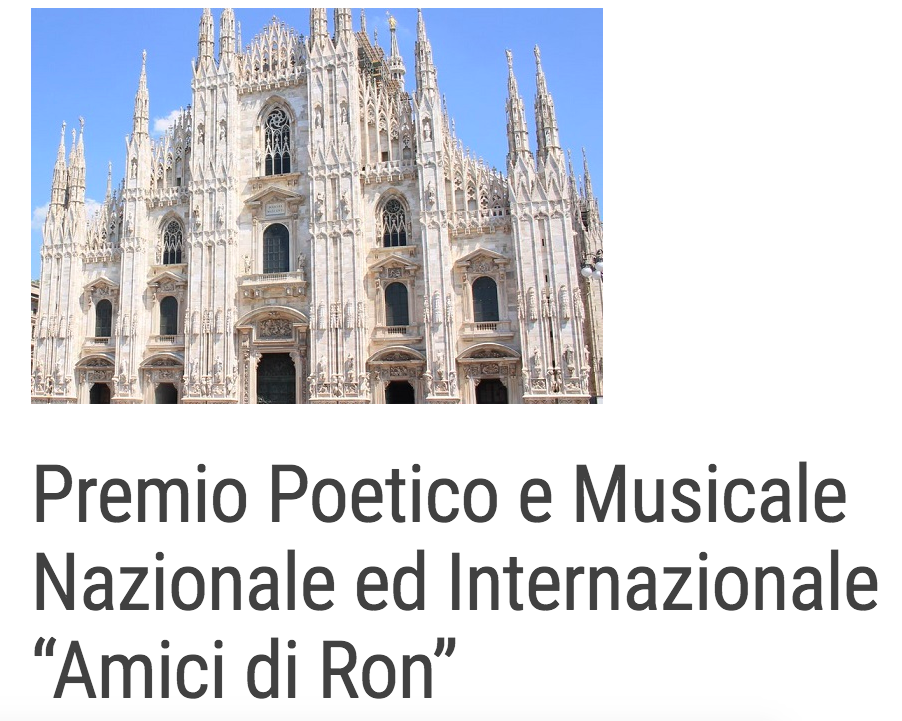 Al via la sesta edizione del Premio Poetico “Amici di Ron”