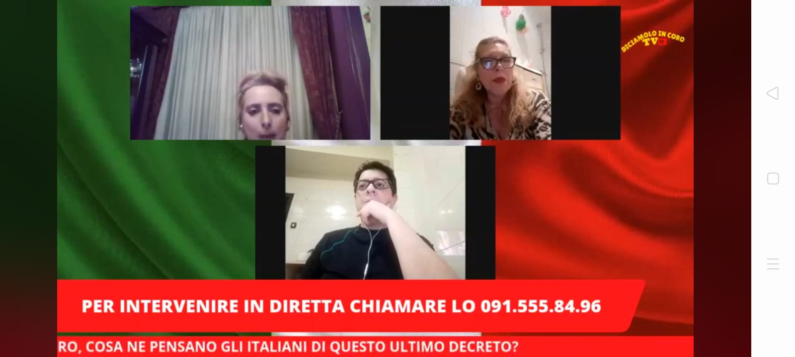 Voce ai cittadini, nasce il programma “Diciamolo in coro TV” in diretta su facebook