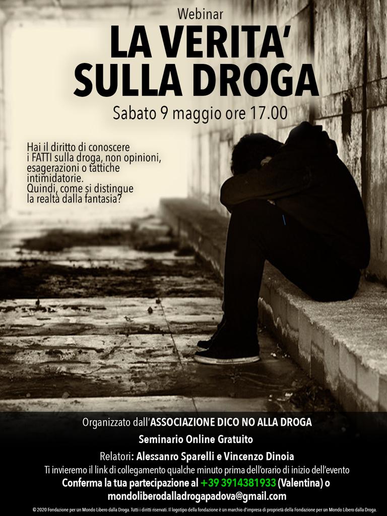 Continuano i webinar gratuiti dell'associazione Mondo Libero dalla Droga