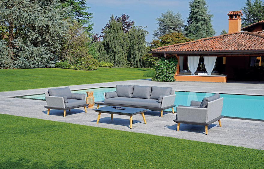 Set Houston di MOIA – Your Home Outdoor. Comfort ed eleganza per il giardino contemporaneo.