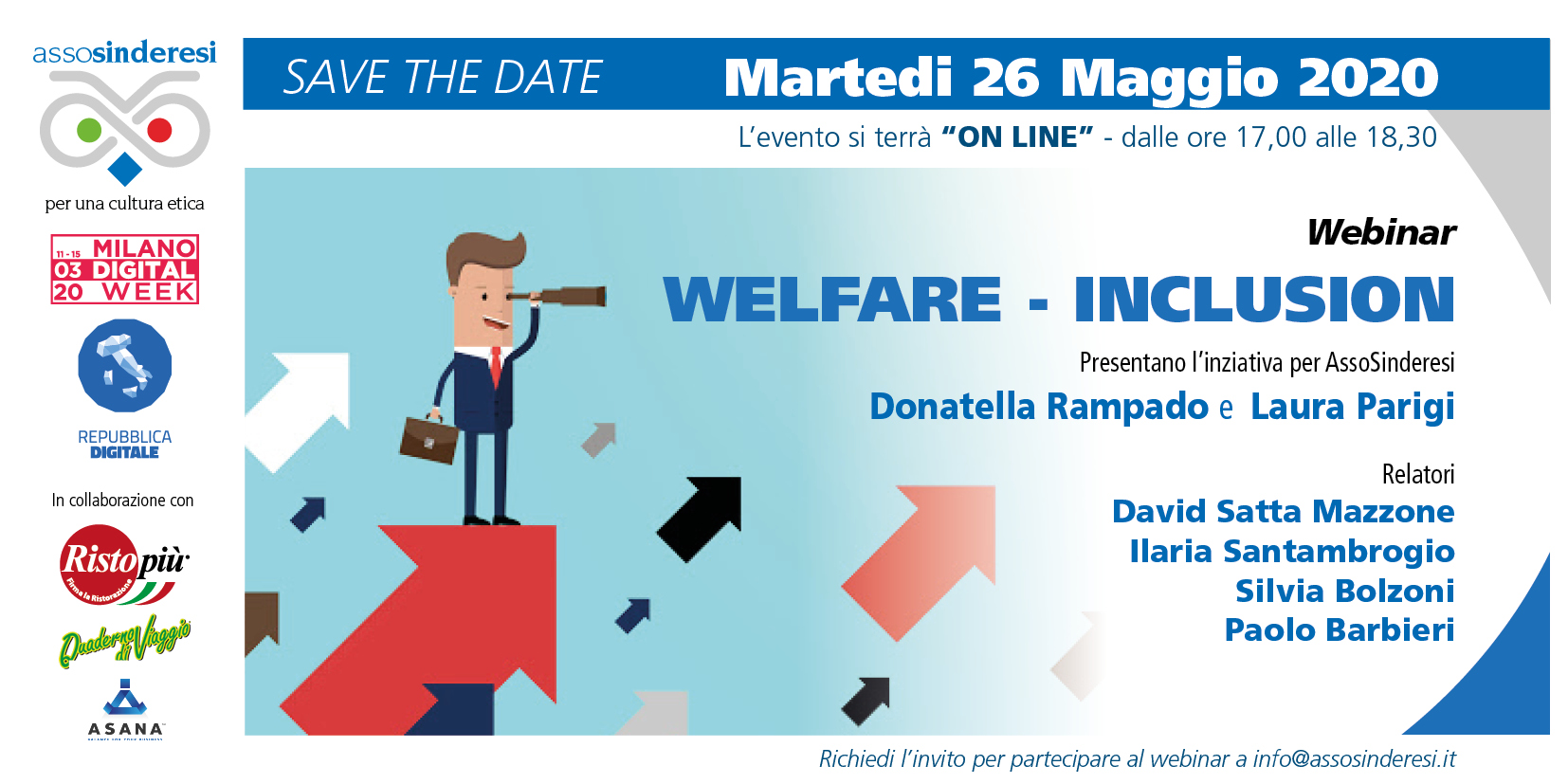 MILANO DIGITAL WEEK: ASSOSINDERESI ASSOCIAZIONE PRESENTE PER PARLARE DI WELFARE INCLUSION!