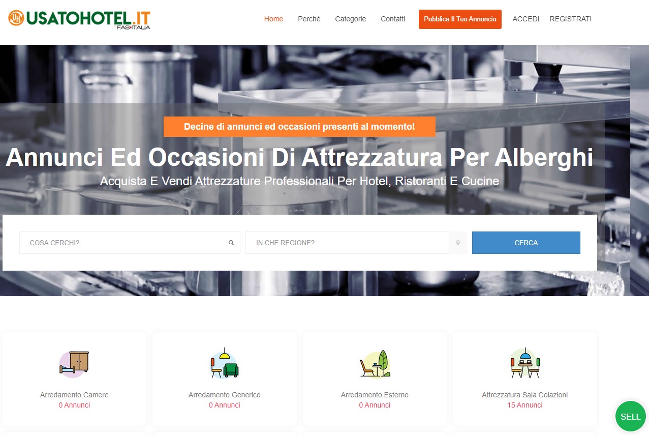 Comprare e vendere mobili e attrezzature usate professionali con Usatohotel.it. di Fas Italia