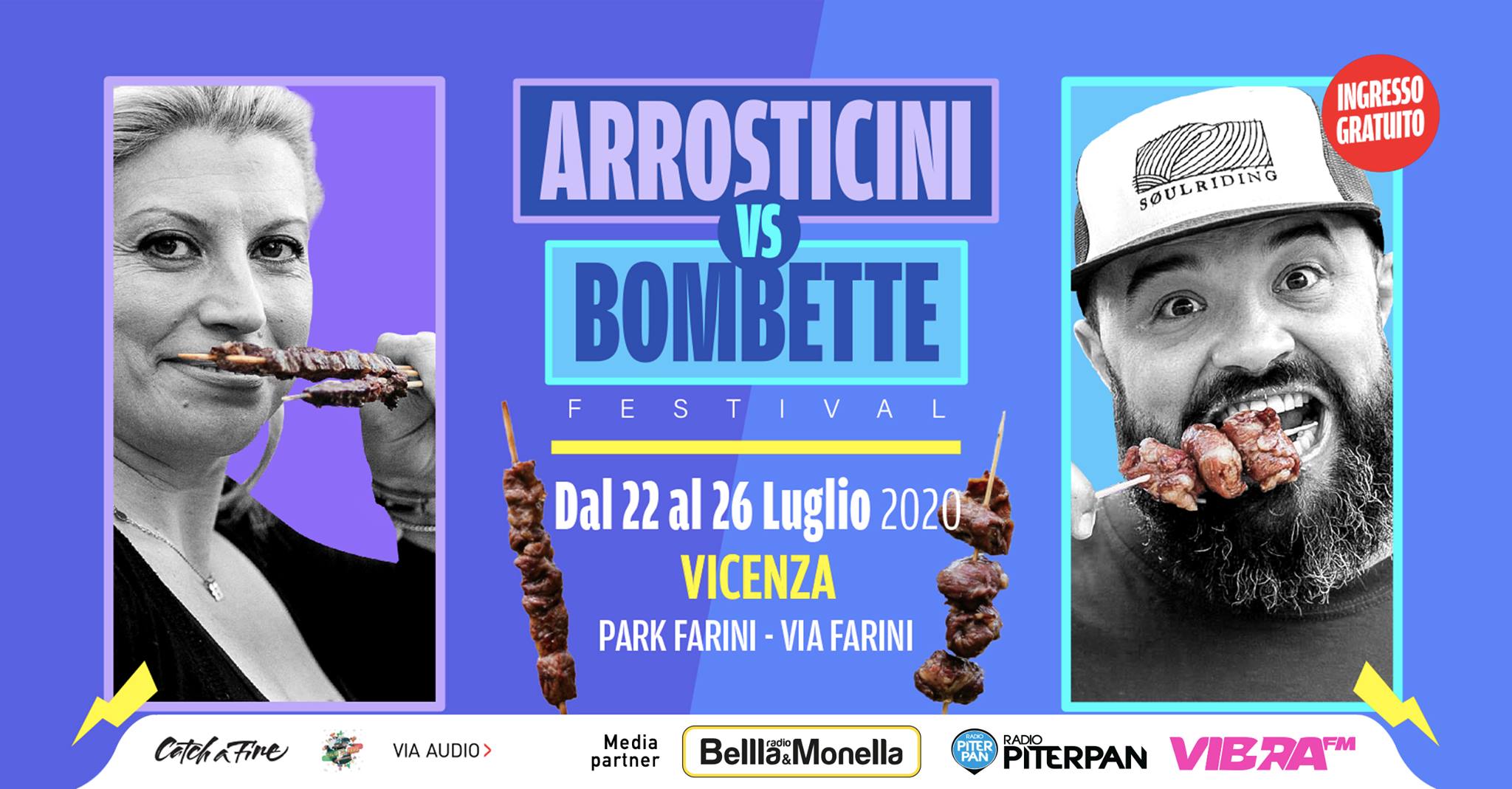 VICENZA, DAL 22 AL 26 LUGLIO AL VIA IL FESTIVAL GASTRONOMICO CON 40 METRI DI GRIGLIE PER LA SFIDA ARROSTICINI CONTRO BOMBETTE ABRUZZESI