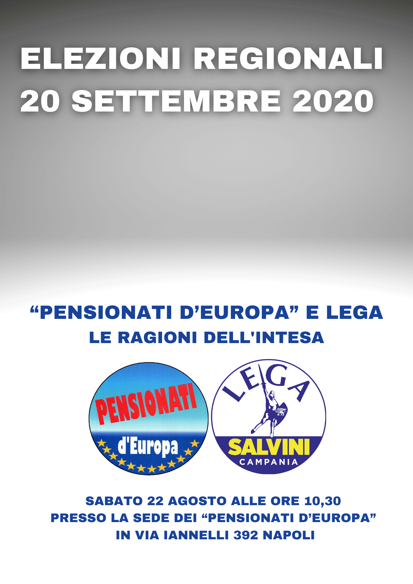 Elezioni Regionali 2020: intesa “Pensionati d’Europa” e Lega