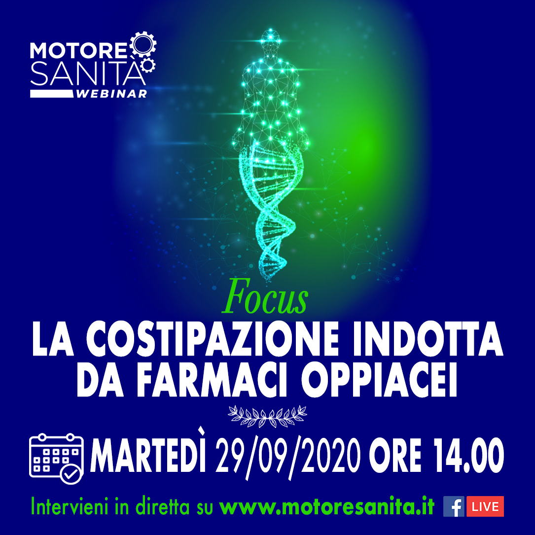 'La costipazione indotta da farmaci oppiacei’ - Roma, 29 Settembre 2020, ORE 14:15