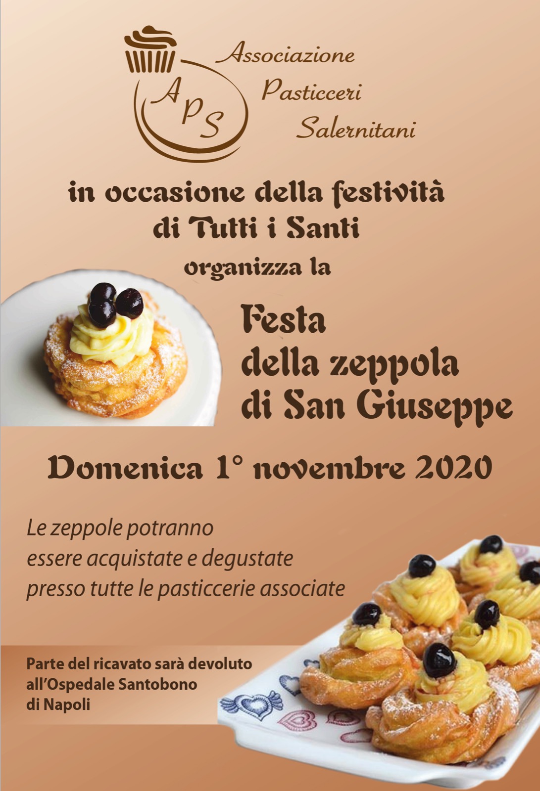 La dolce proposta dell'Associazione Pasticceri Salernitani: la zeppola di San Giuseppe per festeggiare Ognissanti