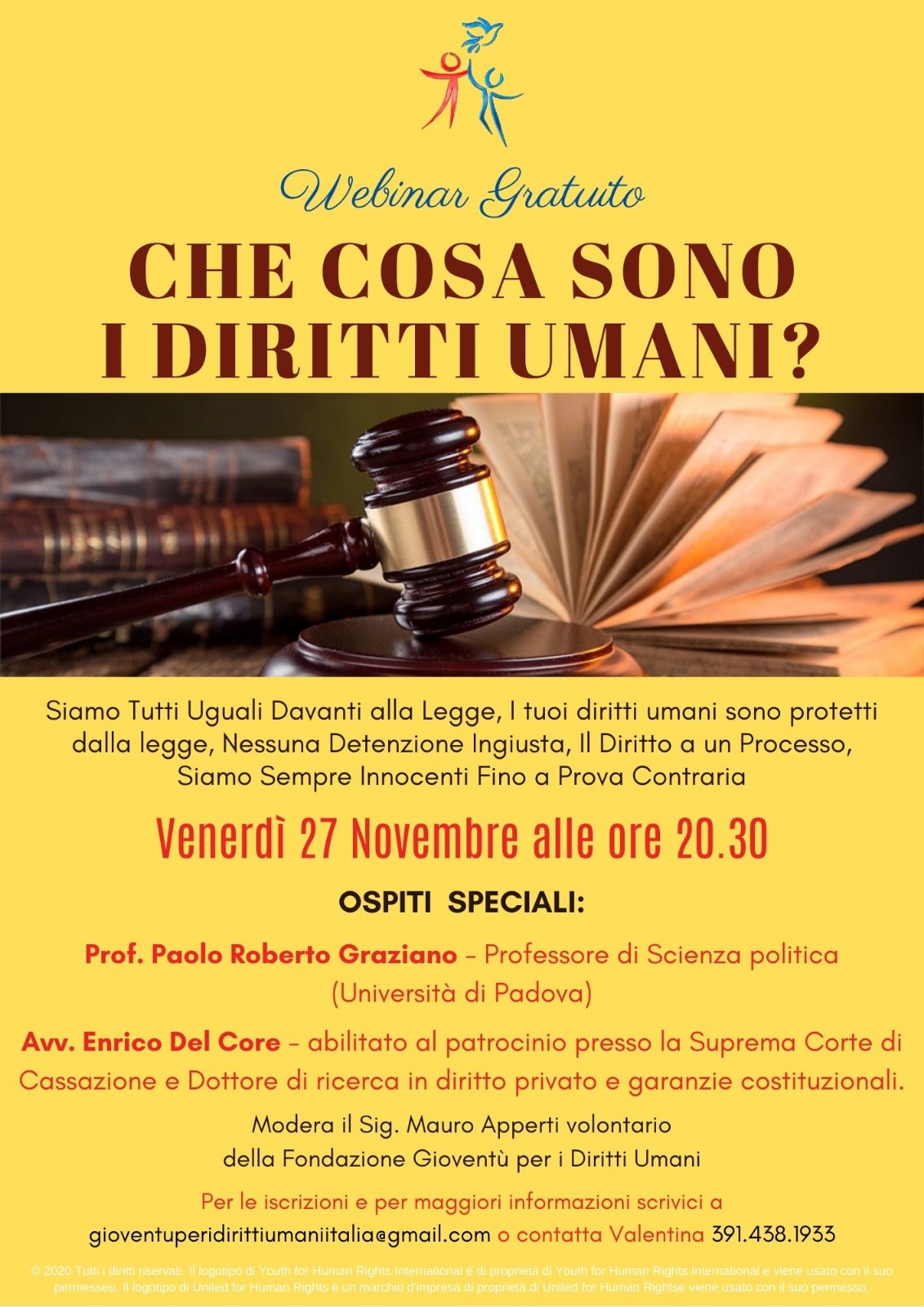 Giustizia e Diritti Umani: webinar informativo gratuito