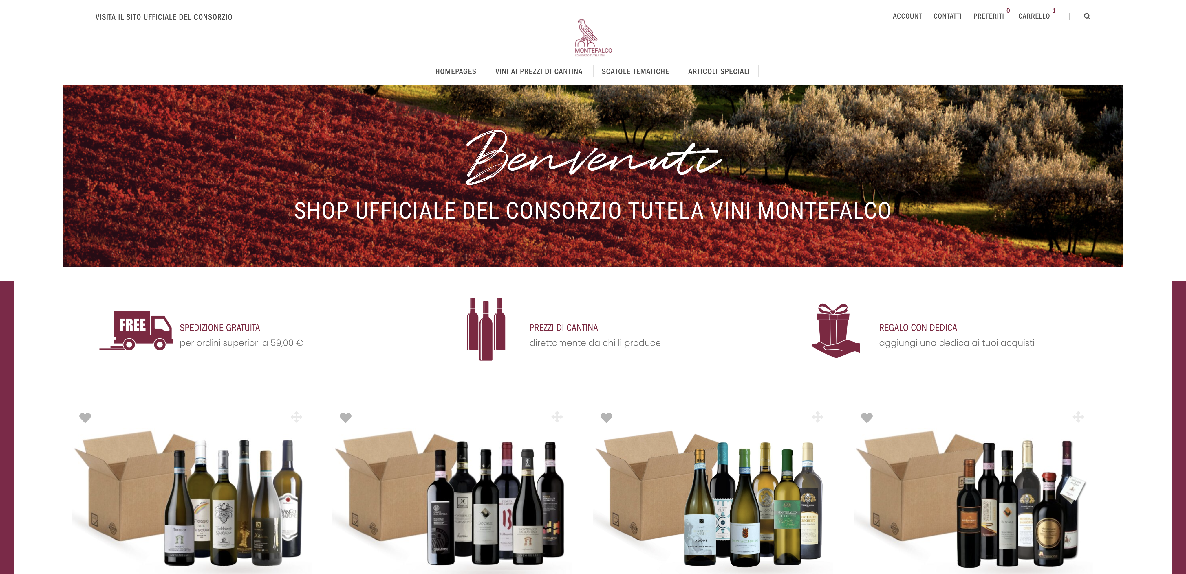 I vini di Montefalco e Spoleto arrivano nelle case dei consumatori: in occasione del Cyber Monday il Consorzio Tutela Vini Montefalco lancio lo shop on line