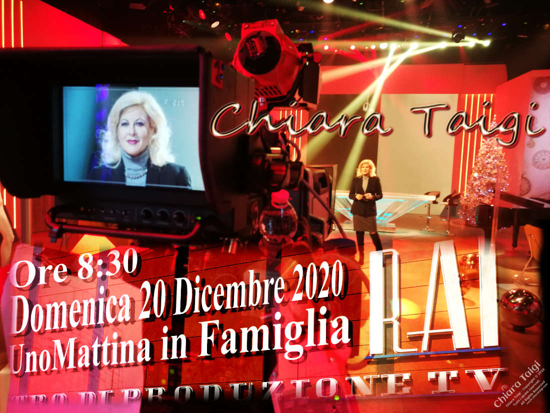 CHIARA TAIGI a UnoMattina In Famiglia - Su RAIUNO Domenica 20 Dicembre 2020 alle 9:15