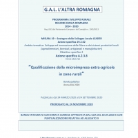 Prorogato al 24 novembre il bando del Gal l’altra Romagna “Qualificazione delle microimprese extra-agricole in zone rurali”