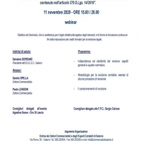 L’IMPATTO DEL COVID-19 SU I BILANCI DI ESERCIZIO E L’ATTIVITÀ DI REVISIONE LEGALE: L’ODCEC DI SALERNO PREPARA I SUOI ISCRITTI ALLE IMMINENTI SFIDE