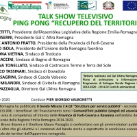 Il Gal l’Altra Romagna protagonista del talk show tv “Recupero del territorio” insieme agli amministratori pubblici locali