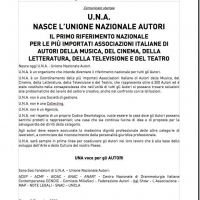 U.N.A. - NASCE L’UNIONE NAZIONALE AUTORI