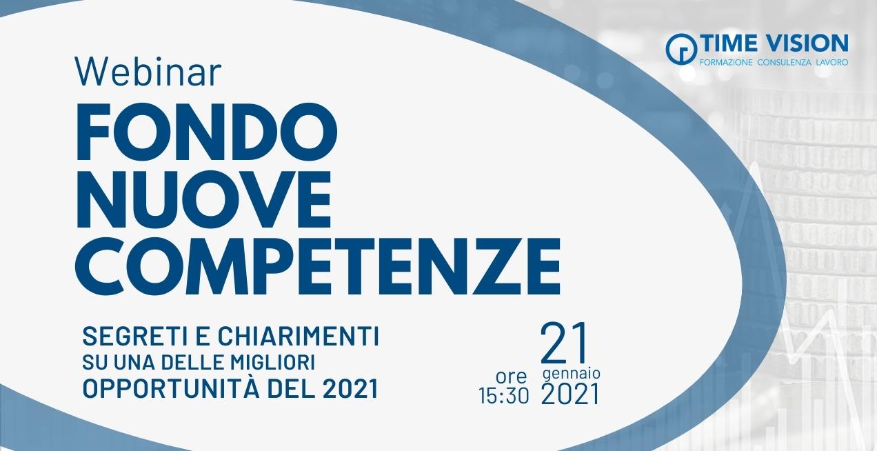 Fondo Nuove Competenze: webinar gratuito su una delle migliori opportunità per aziende e dipendenti del 2021