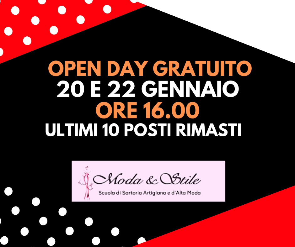 Moda&Stile: Open Day gratuito 20 e 22 gennaio