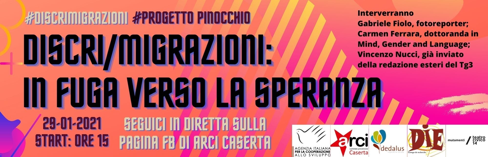 DISCRI/MIGRAZIONI, UN SEMINARIO ON-LINE PER RACCONTARE LE STORIE DI CHI FUGGE DALL’ODIO 