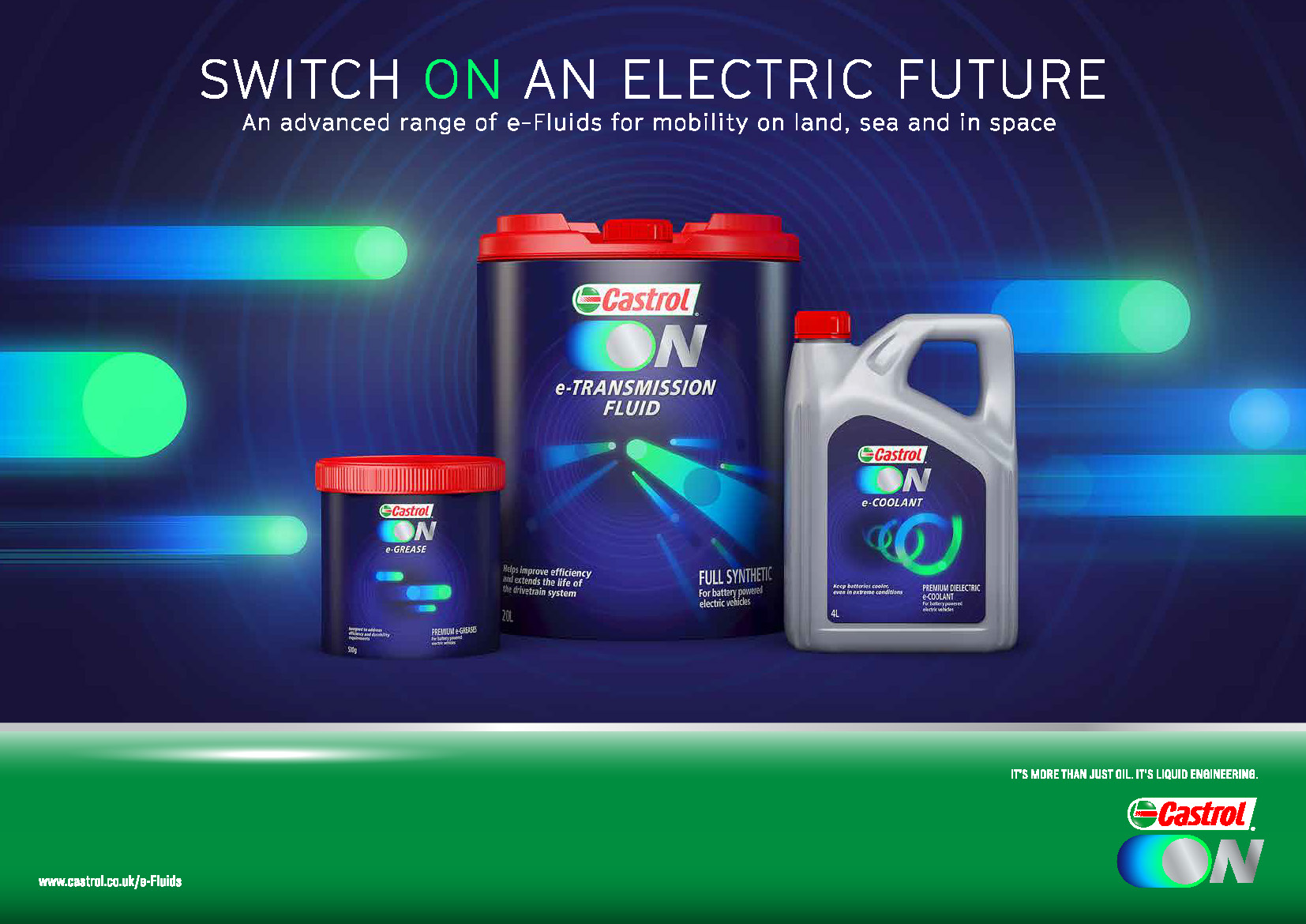 Castrol annuncia il lancio di Castrol ON, la gamma di fluidi per veicoli elettrici