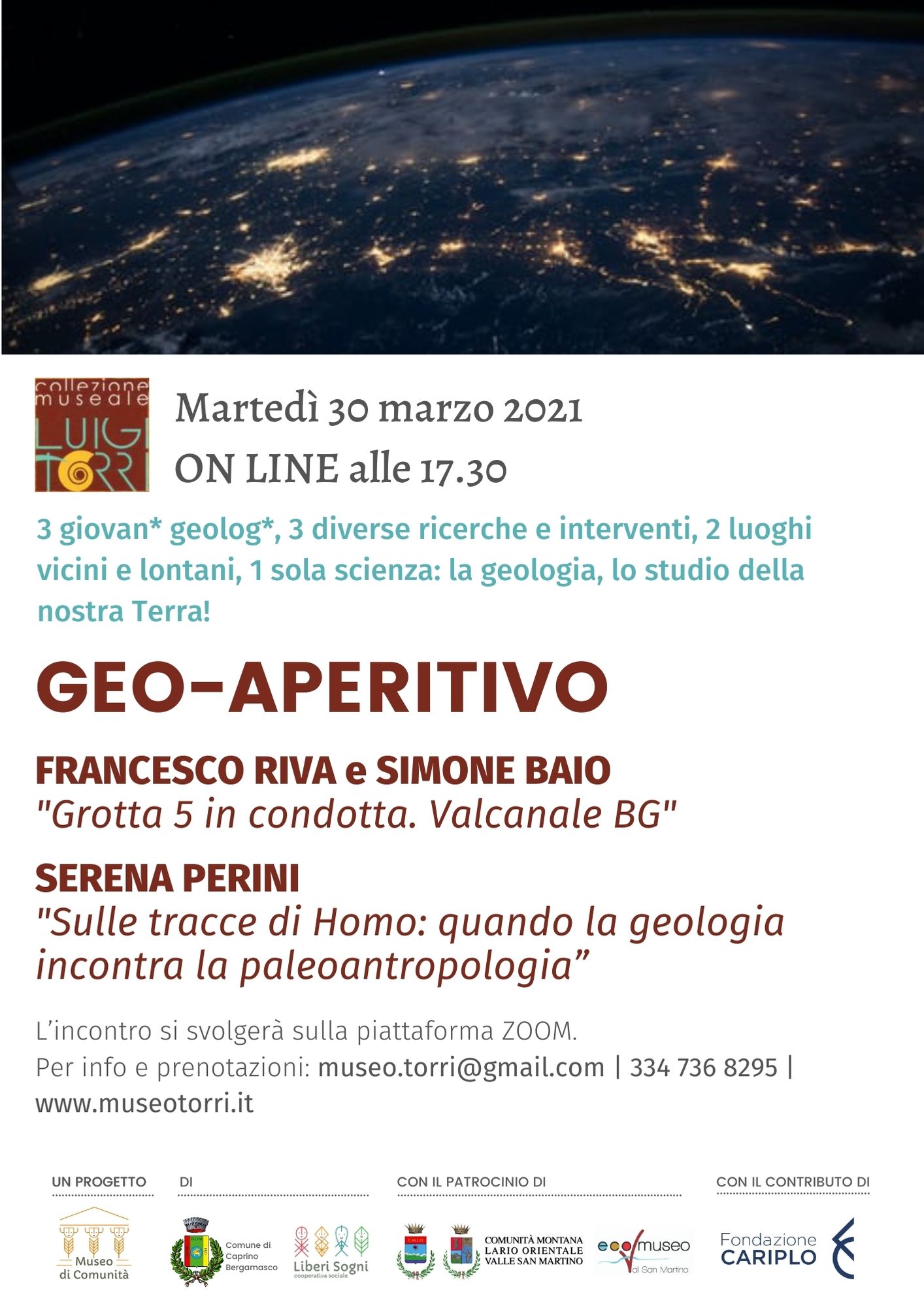 Geo-aperitivo e tante nuove proposte on line (e non solo) per scuole e gruppi