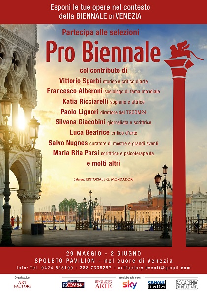 Pro Biennale: dal 29 maggio Sgarbi e tanti altri nel cuore di Venezia per l’arte che non si ferma 