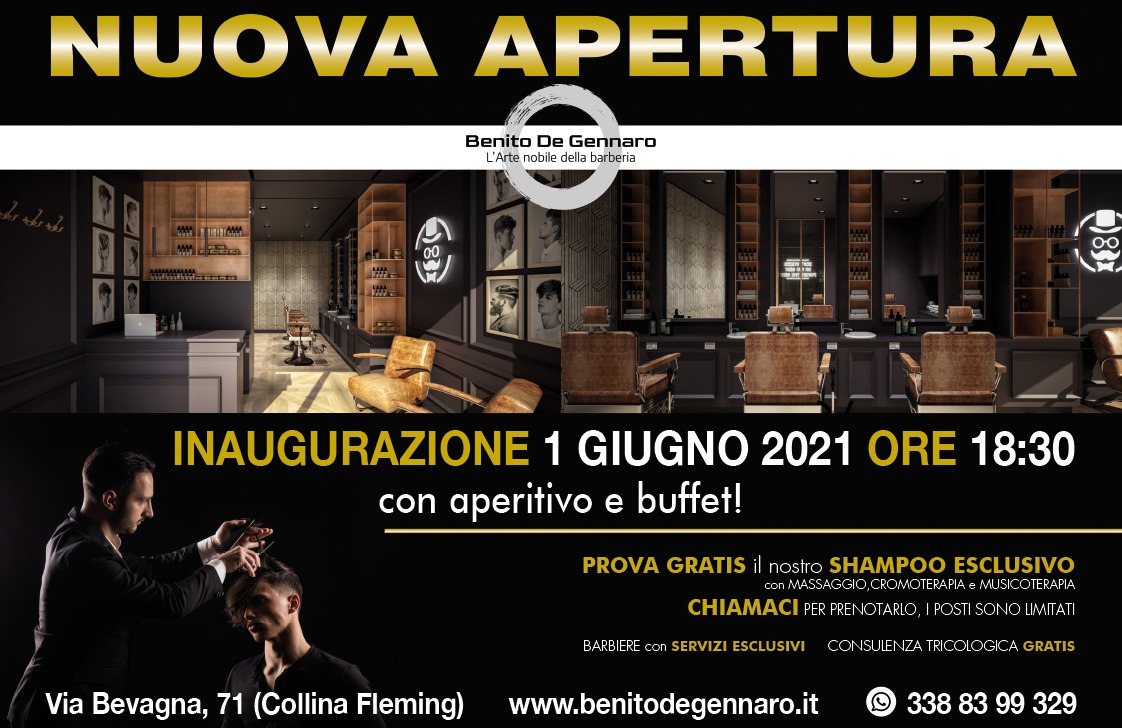 Eventi nella Capitale: il primo giugno Benito De Gennaro apre a Roma la sua seconda barberia