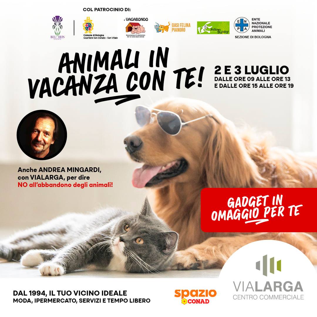 AL VIA LA CAMPAGNA CONTRO L’ABBANDONO DEGLI ANIMALI CON UN TESTIMONIAL D’ECCEZIONE ANDREA MINGARDI 