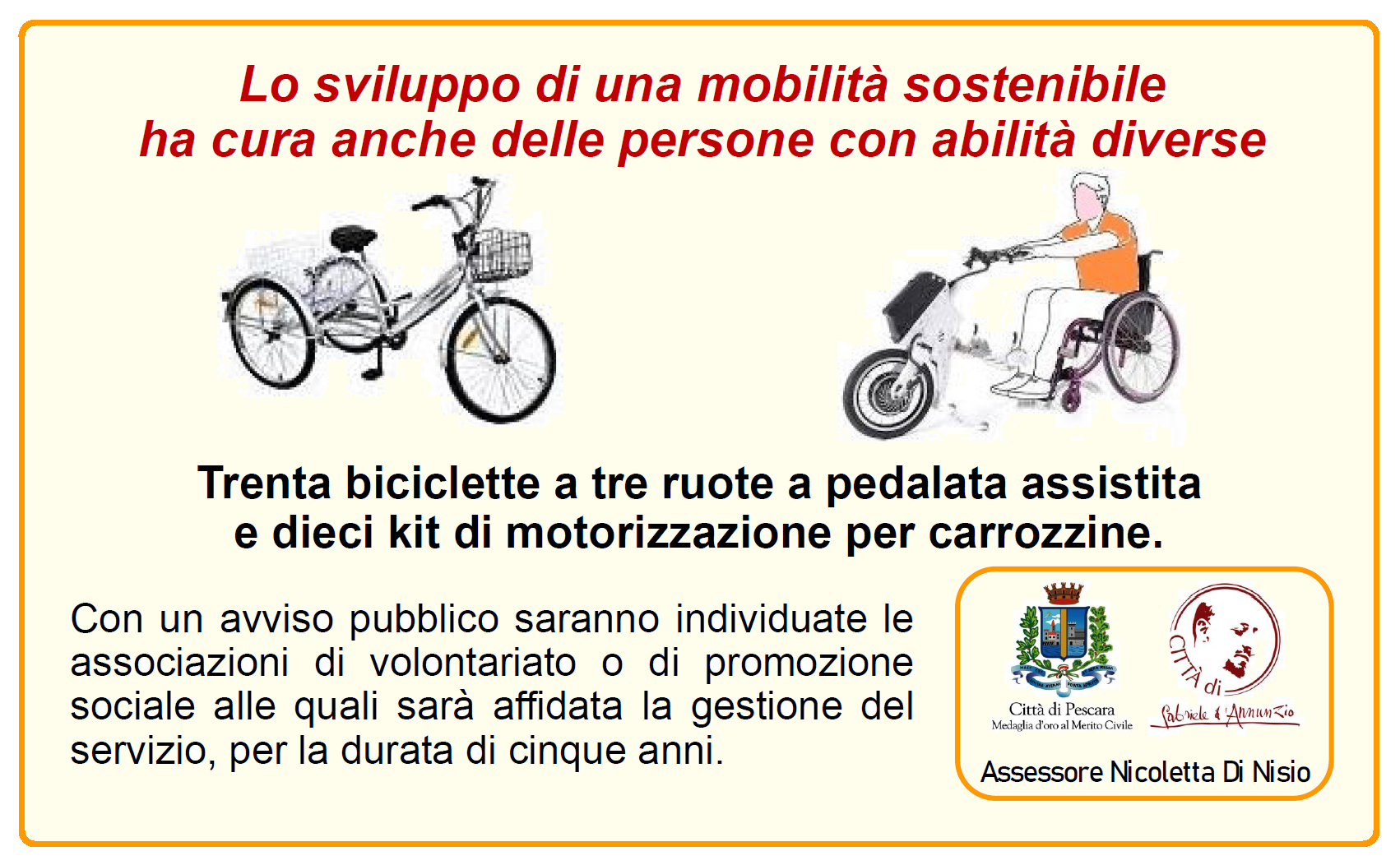 Bici per persone con abilità diverse