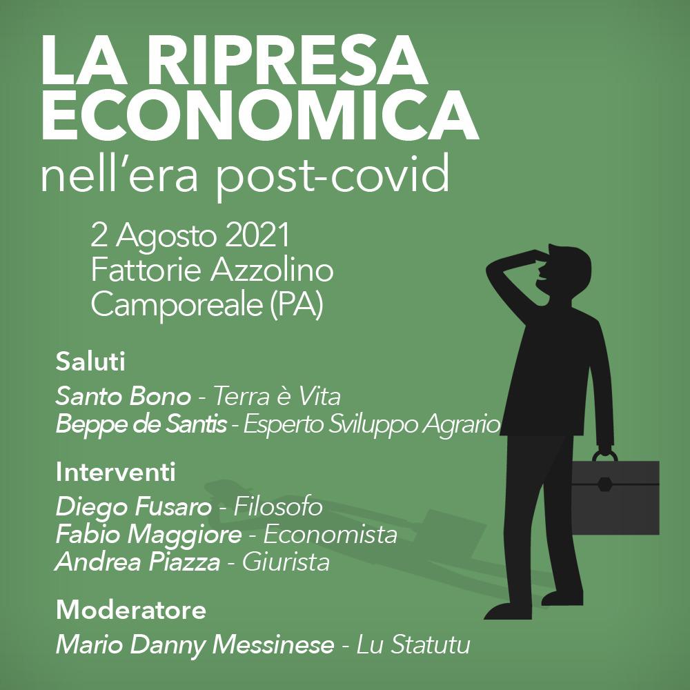 A CAMPOREALE UN CONVEGNO DEDICATO  ALLA RIPRESA ECONOMICA IN SICILIA DOPO LA PANDEMIA. TRA I RELATORI, IL FILOSOFO DIEGO FUSARO