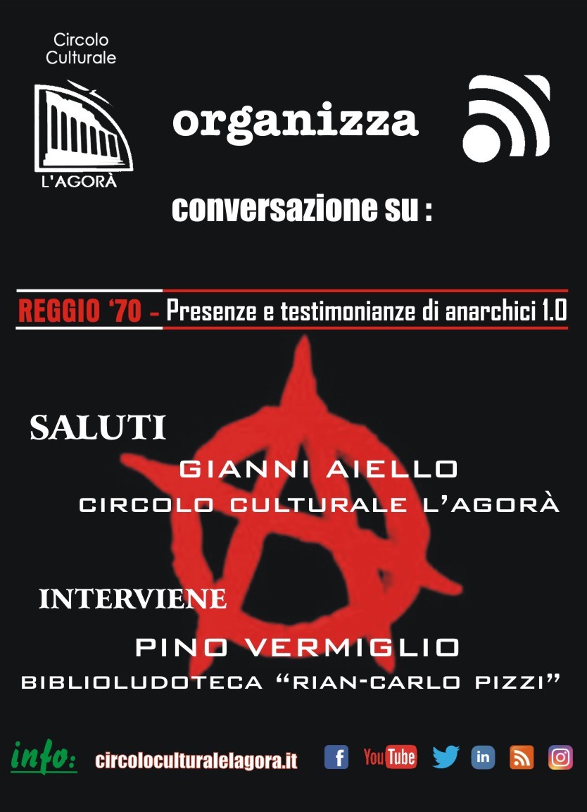 Si continua a parlare della Rivolta del ’70 con il Circolo Culturale “L’Agorà”