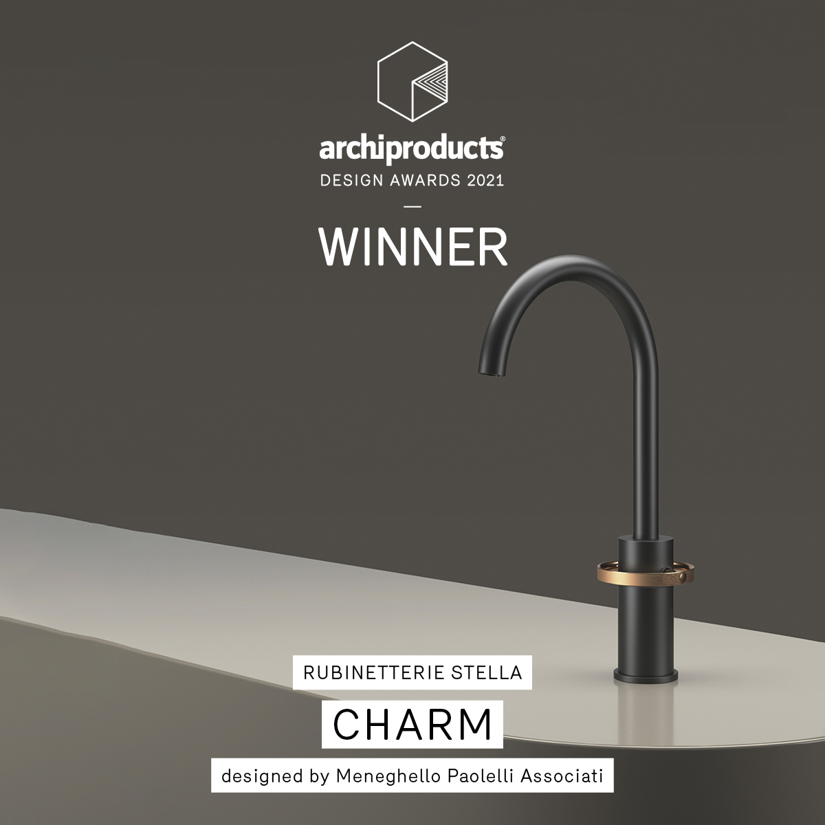 Charm di Rubinetterie Stella premiata agli Archiproducts Design Award 2021