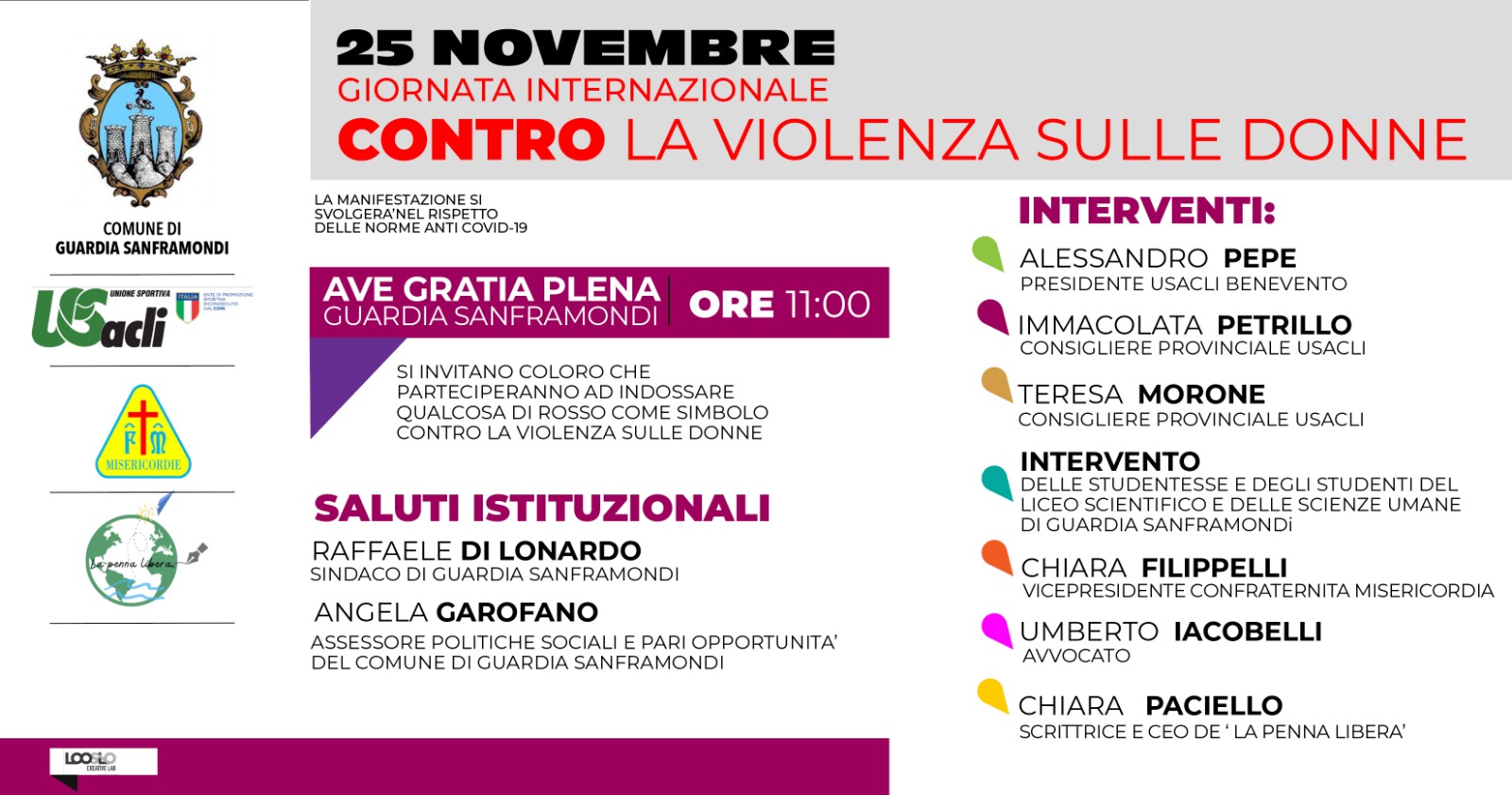 Guardia Sanframondi, Giornata internazionale contro la violenza sulle donne: all’Ave Gratia Plena studenti e istituzioni a confronto