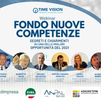 Fondo Nuove Competenze: dirigente Anpal conferma la proroga durante il webinar organizzato da Time Vision