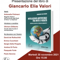 Il nuovo libro di Giancarlo Elia Valori  “Intelligenza artificiale tra mito e realtà”. Presentazione ufficiale il 30 novembre a Roma.