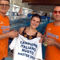 Chiara Fucini premiata con le medaglie dei Campionati Italiani Master 2021