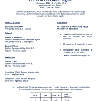 REVISIONE LEGALE E BILANCI: NUOVO EVENTO FORMATIVO DELL’ODCEC SALERNO