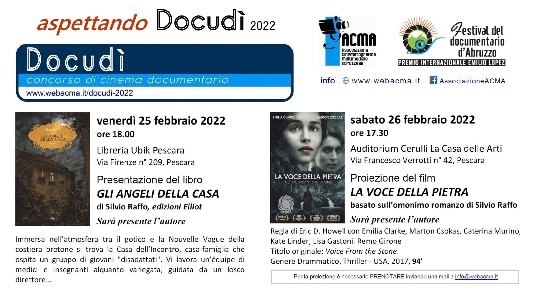 aspettando DOCudi' 2022 due appuntamenti