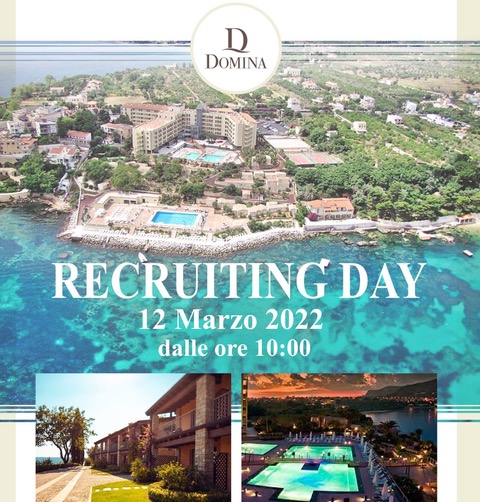 Domina Recruiting Day 12 marzo ’22 @ Domina Zagarella Sicily, a Santa Flavia (Palermo)